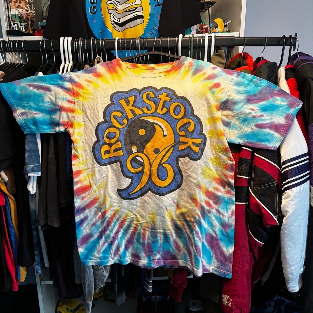 Vintage Rockstock 96 Tie Dye Festival T-Shirt XL